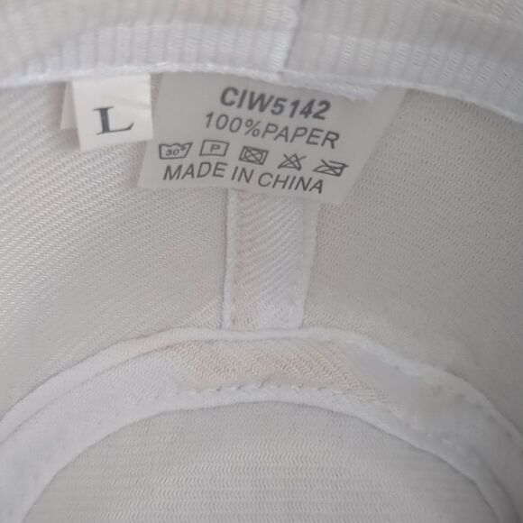 Original Panama Jack Hat LG Fedora Paper *Straw Look* Natural Woven - Picture 5 of 8